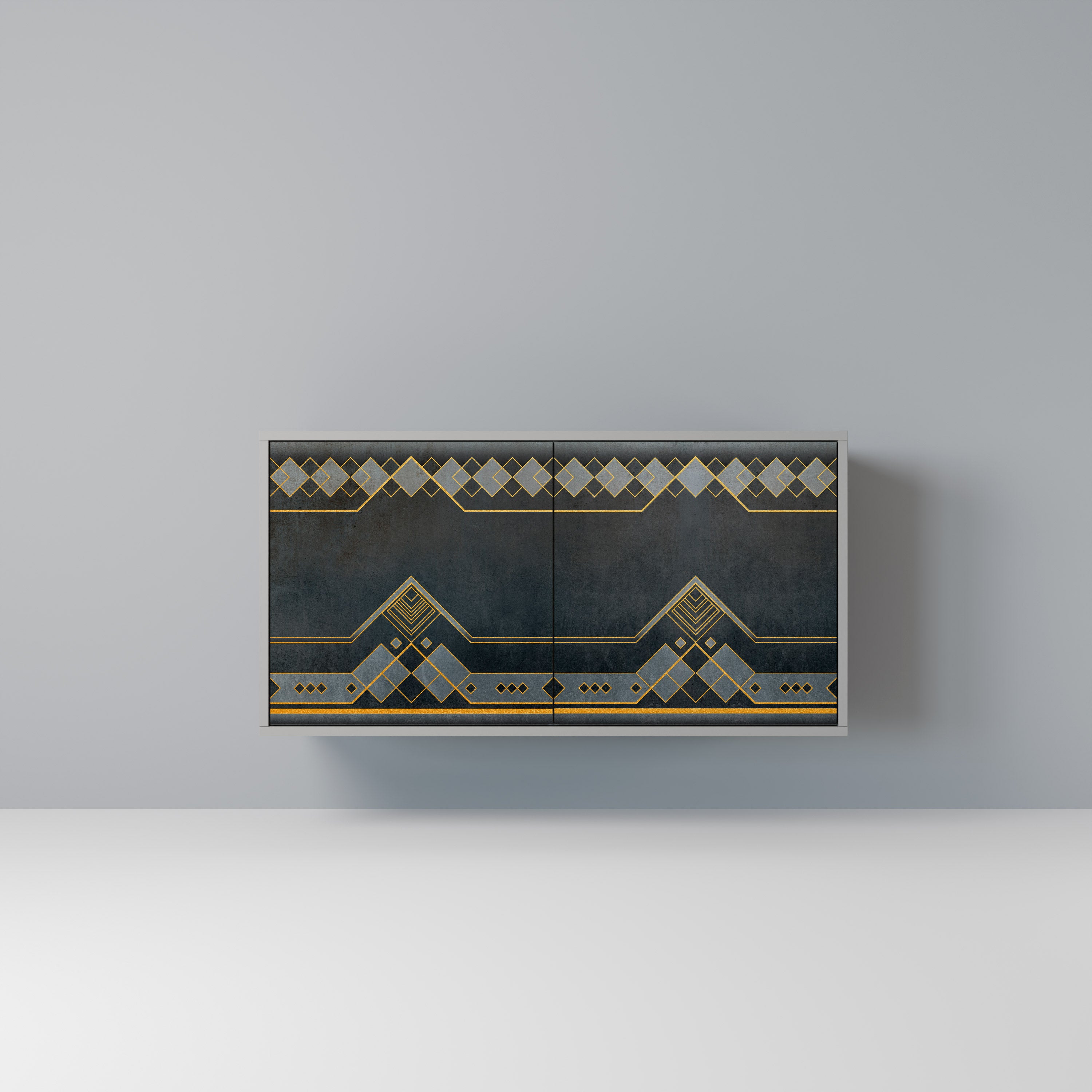 ROYAL ORDINARINESS 2-dörrars skänk i grå finish