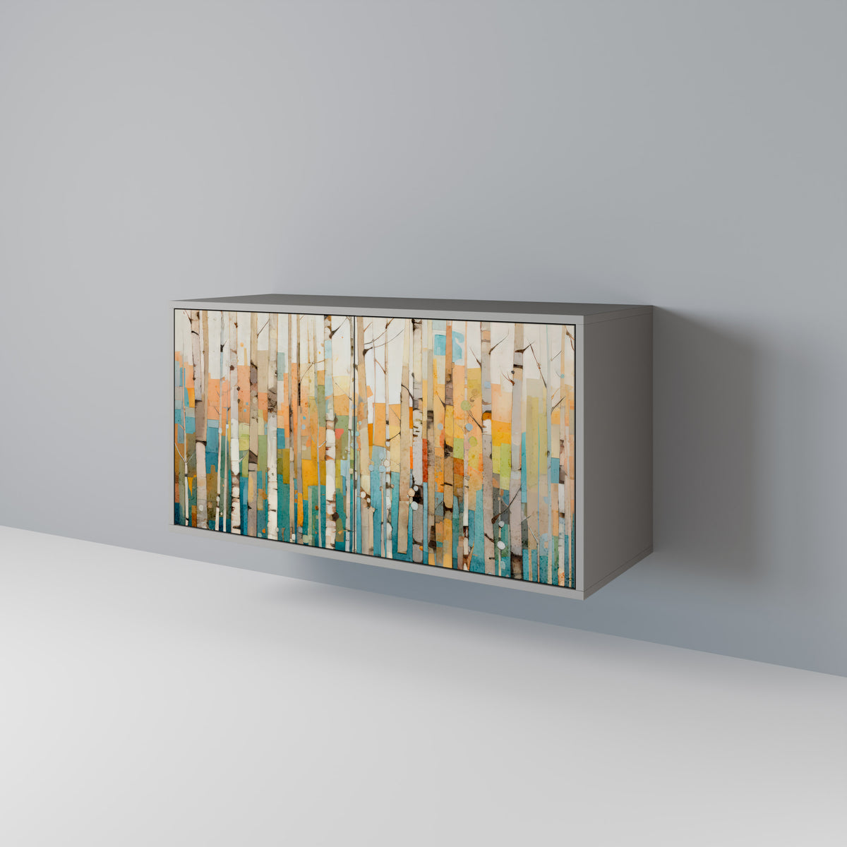 BIRCH KALEIDOSCOPE Skänk med två dörrar