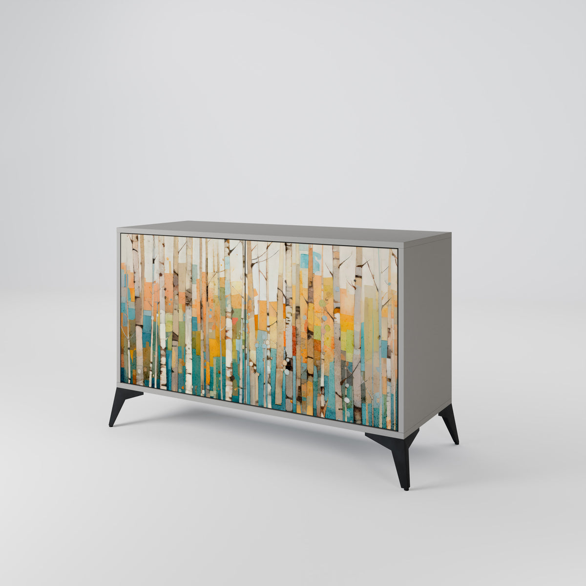 BIRCH KALEIDOSCOPE Skänk med två dörrar