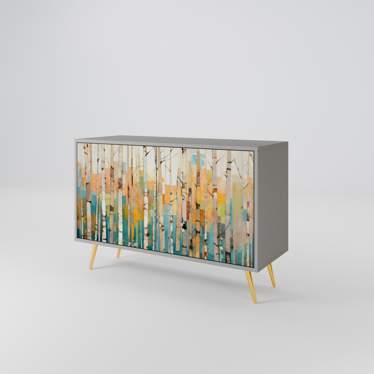 BIRCH KALEIDOSCOPE Skänk med två dörrar
