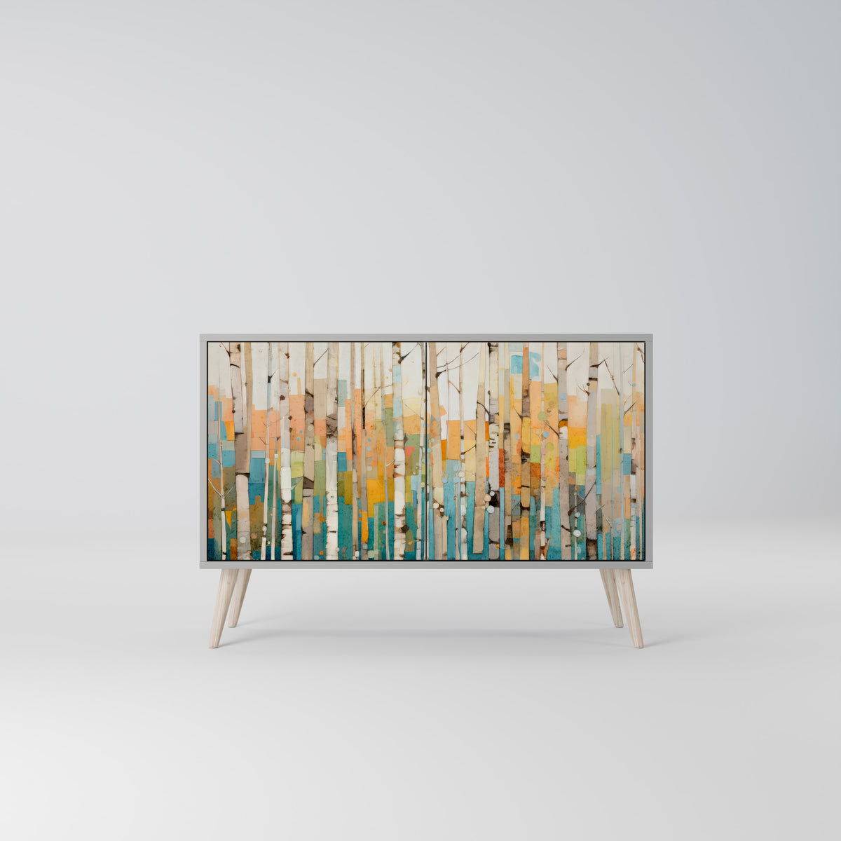 BIRCH KALEIDOSCOPE Skänk med två dörrar