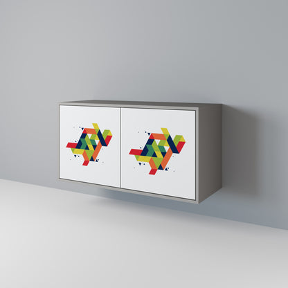 FUTURE SIGN 2-Door Sideboard in Grey Finish