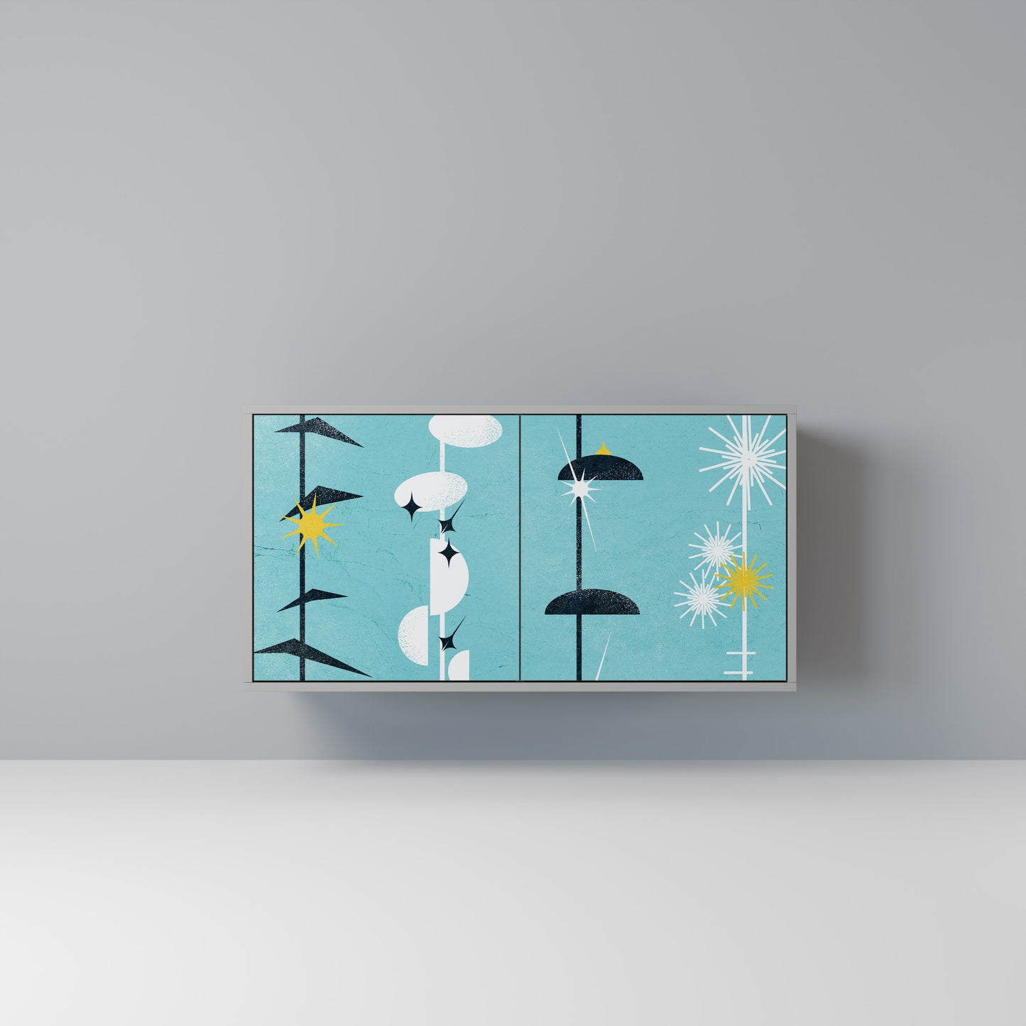 PATHS TO HAPPINESS 2-Door Sideboard in Grey Finish