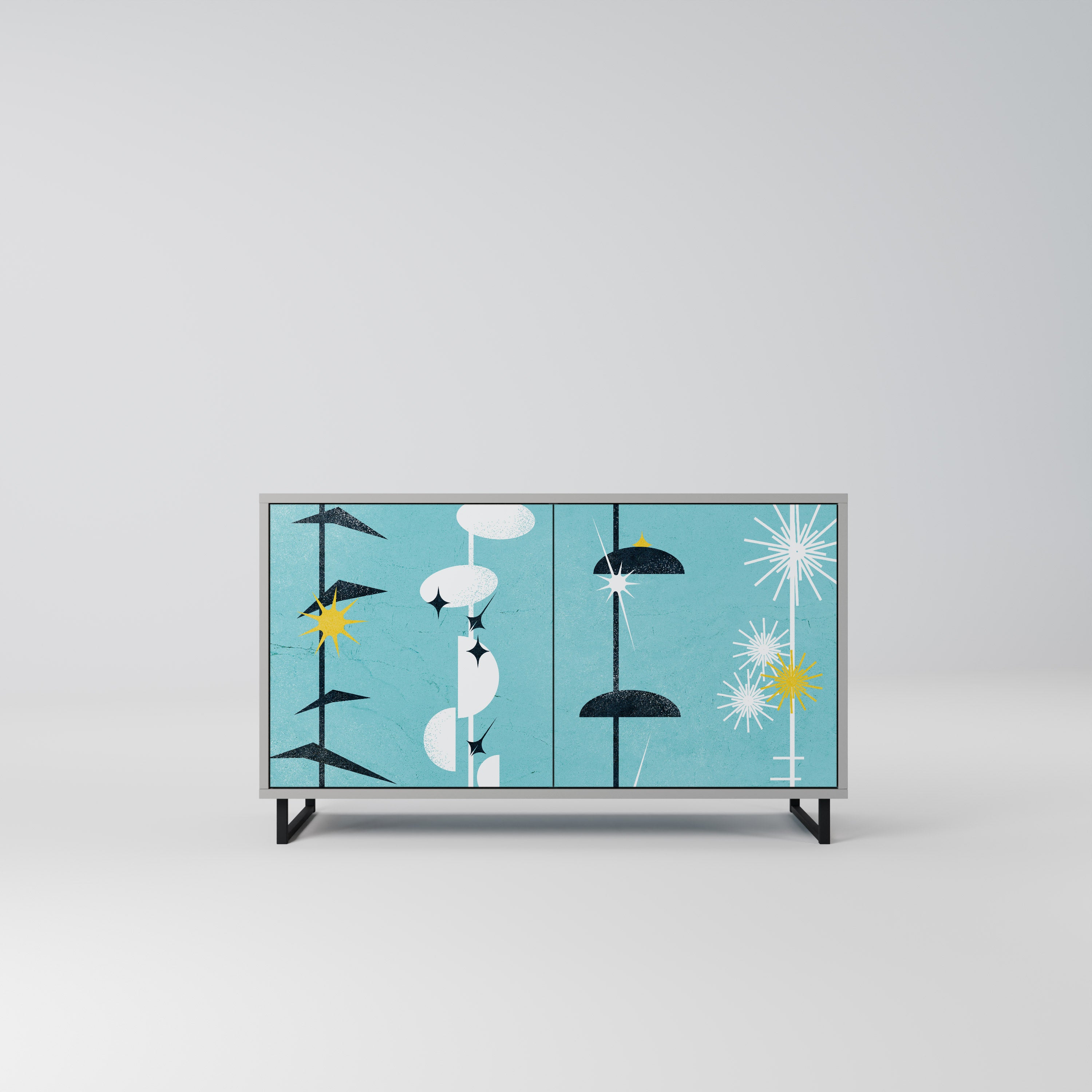 PATHS TO HAPPINESS 2-Door Sideboard in Grey Finish