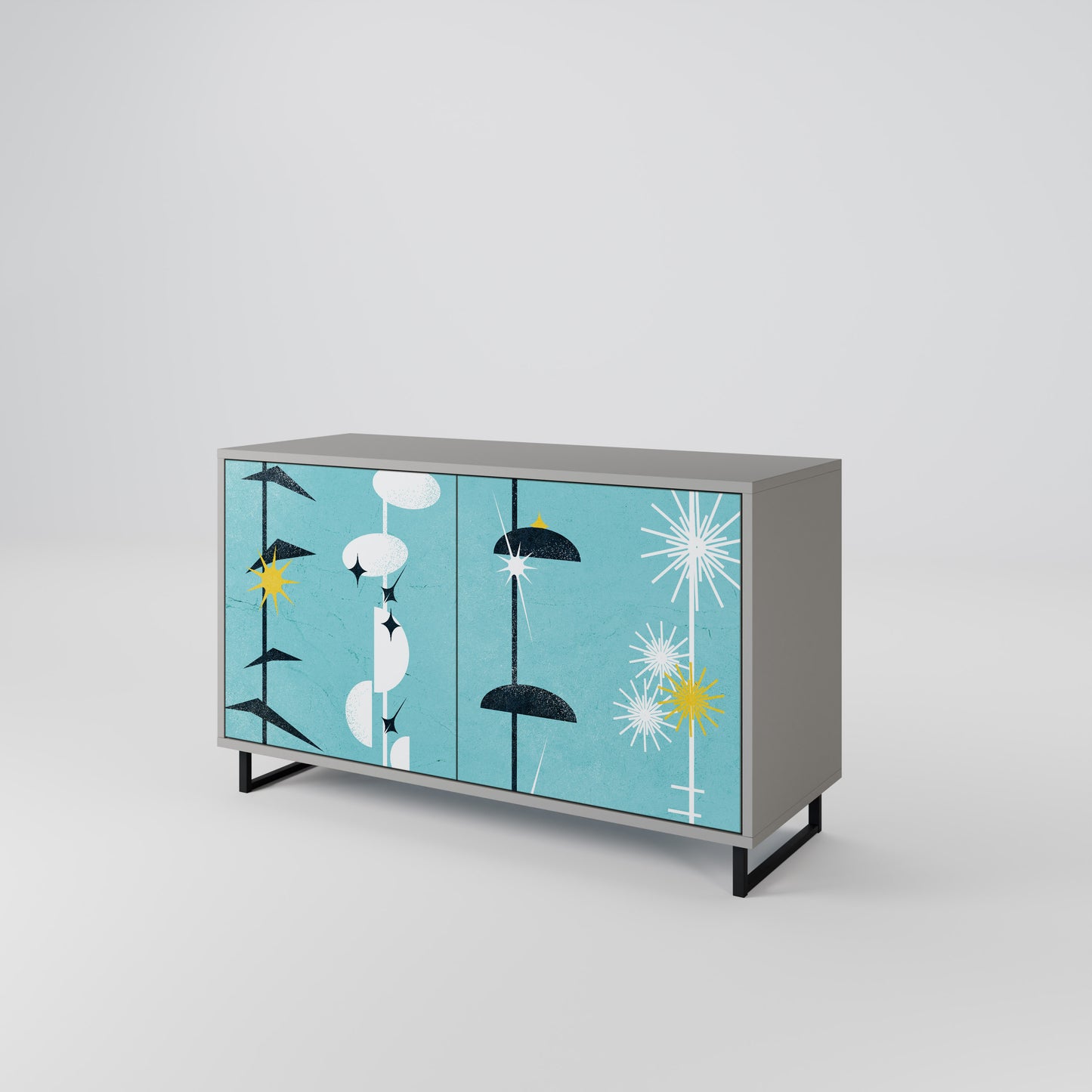 PATHS TO HAPPINESS 2-Door Sideboard in Grey Finish