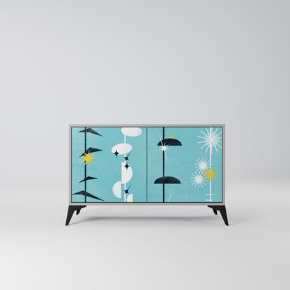 PATHS TO HAPPINESS 2-Door Sideboard in Grey Finish