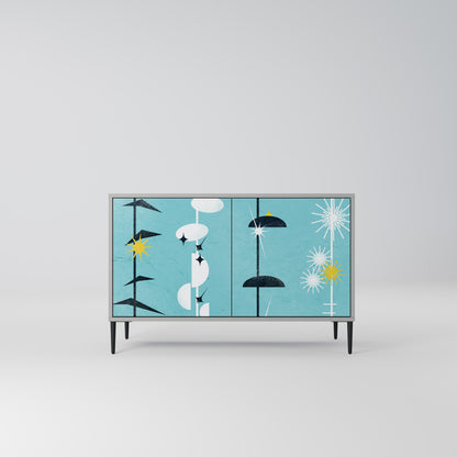 PATHS TO HAPPINESS 2-Door Sideboard in Grey Finish