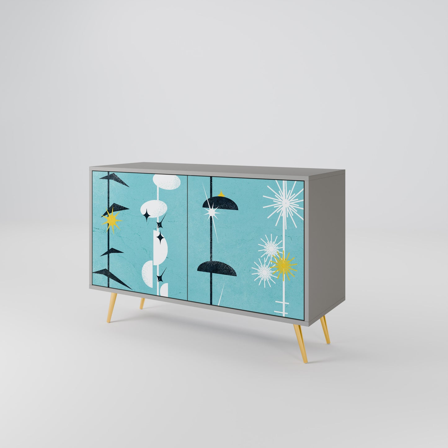 PATHS TO HAPPINESS 2-Door Sideboard in Grey Finish