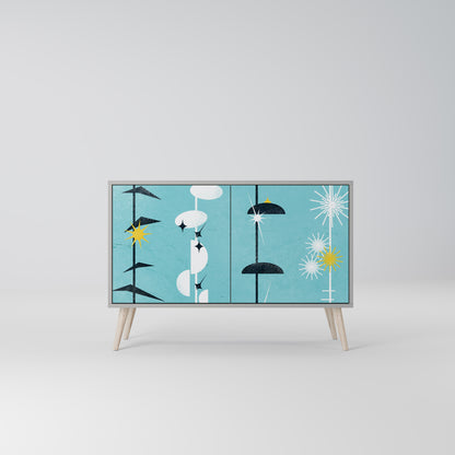 PATHS TO HAPPINESS 2-Door Sideboard in Grey Finish