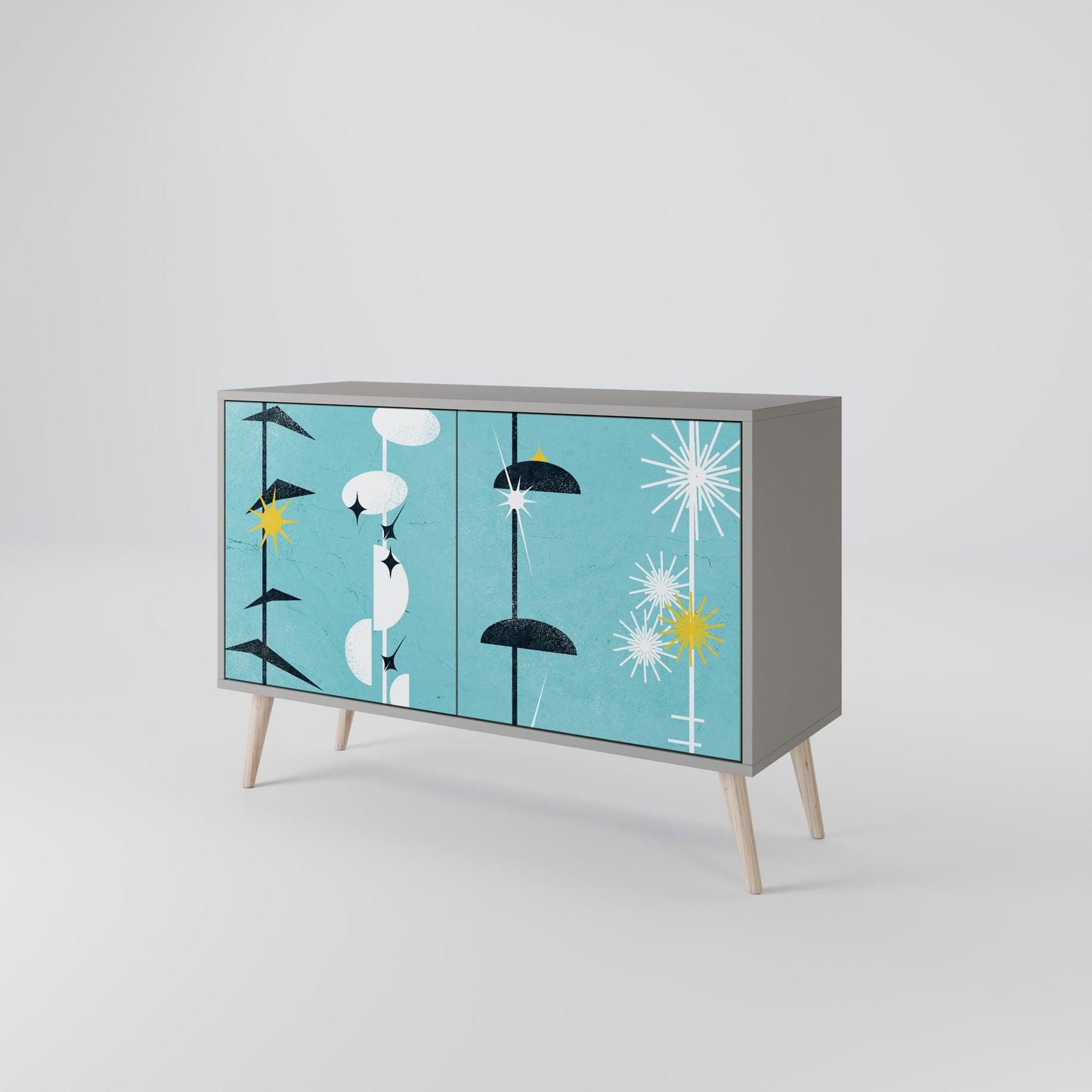 PATHS TO HAPPINESS 2-Door Sideboard in Grey Finish