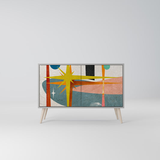 INTERSTELLAR VIBES 2-Door Sideboard in Grey Finish