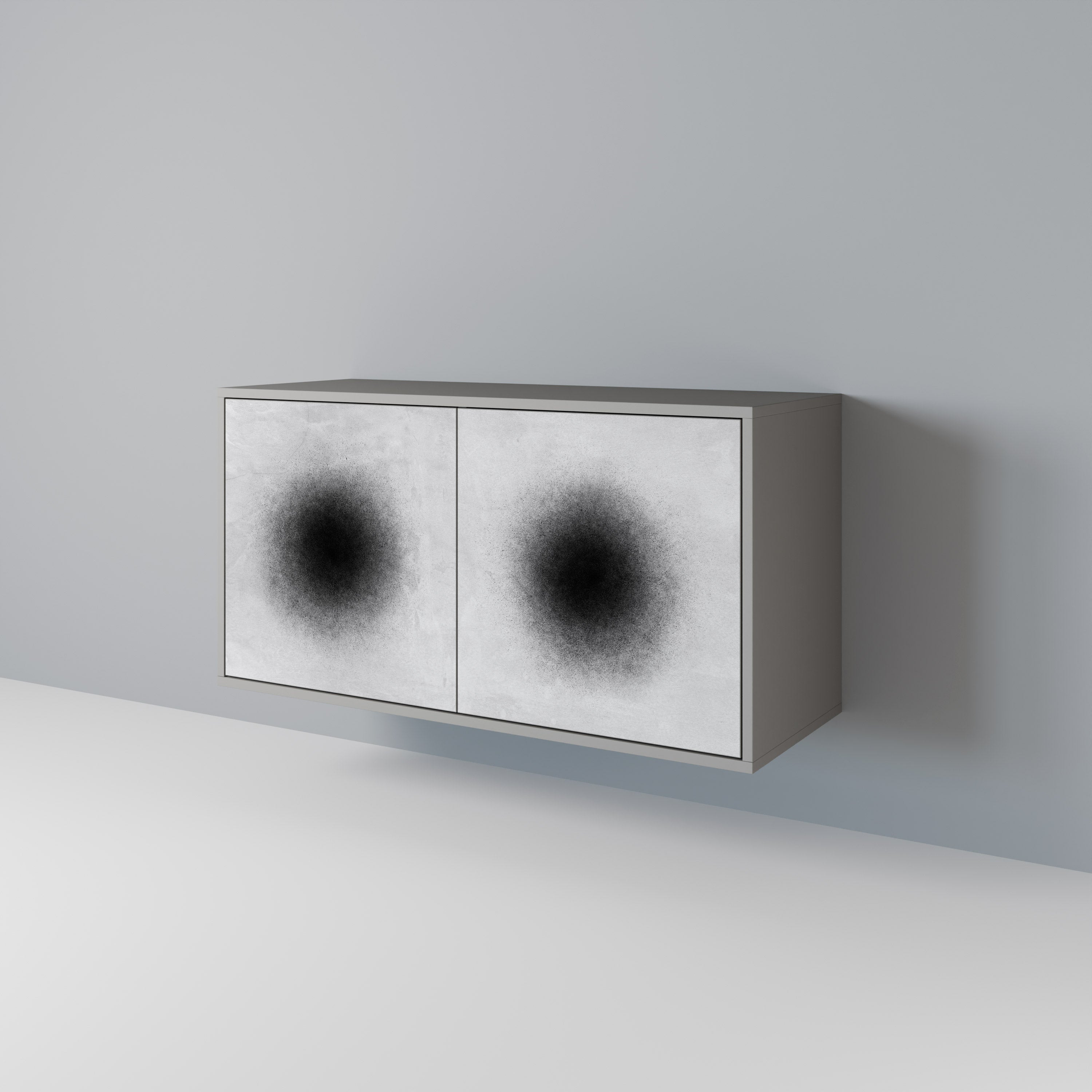BLACK HOLE 2-Door Sideboard in Grey Finish