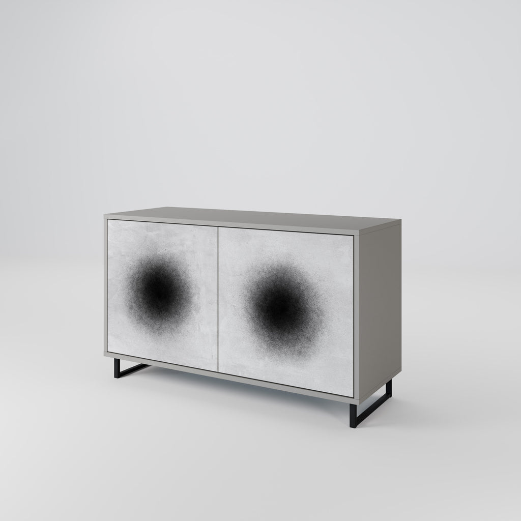 BLACK HOLE 2-Door Sideboard in Grey Finish