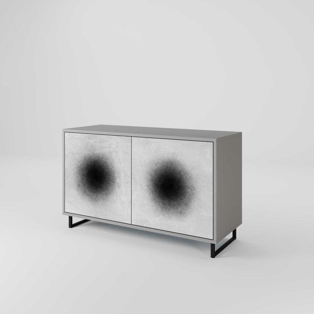 BLACK HOLE Skänk med två dörrar
