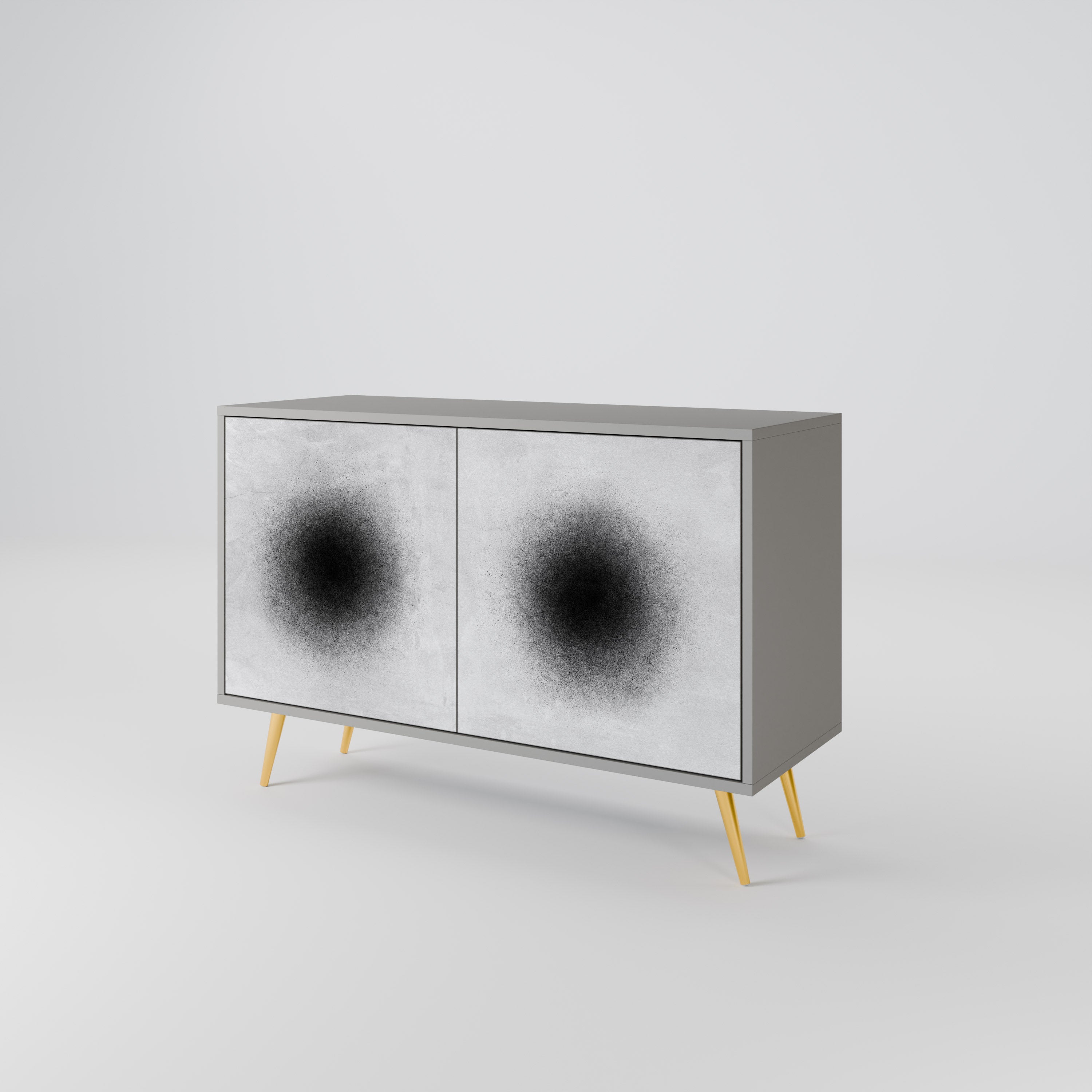 BLACK HOLE 2-Door Sideboard in Grey Finish