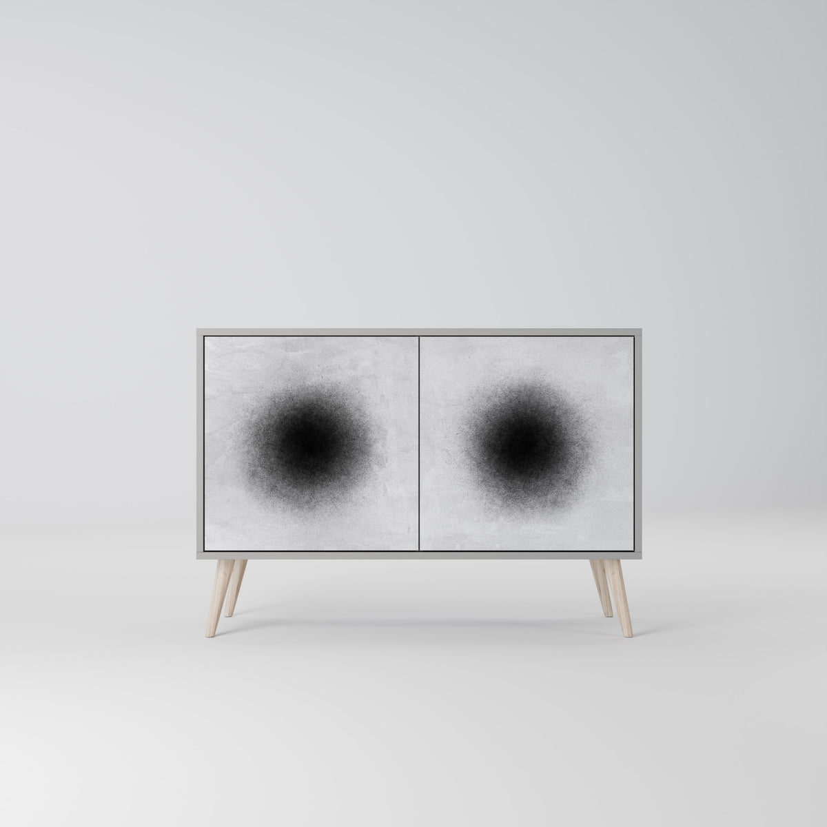 BLACK HOLE Skänk med två dörrar