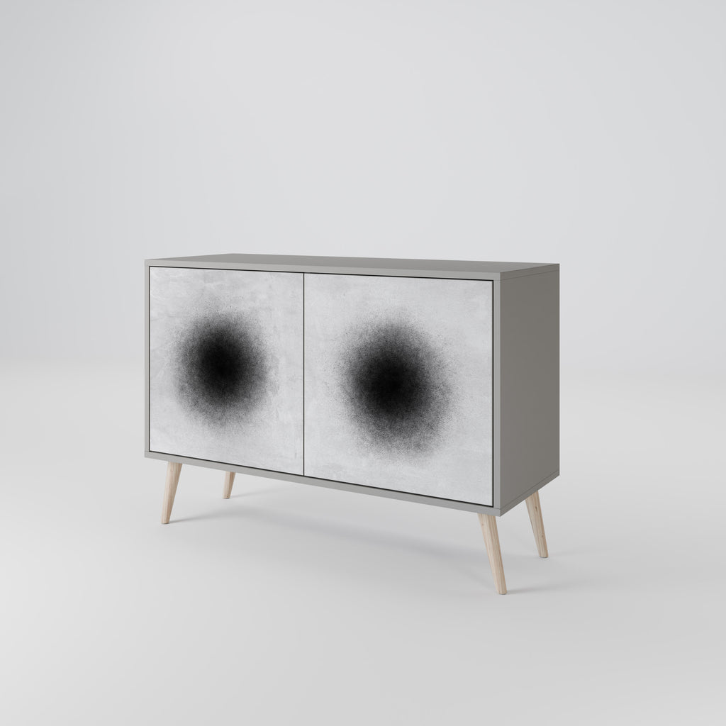 BLACK HOLE 2-Door Sideboard in Grey Finish