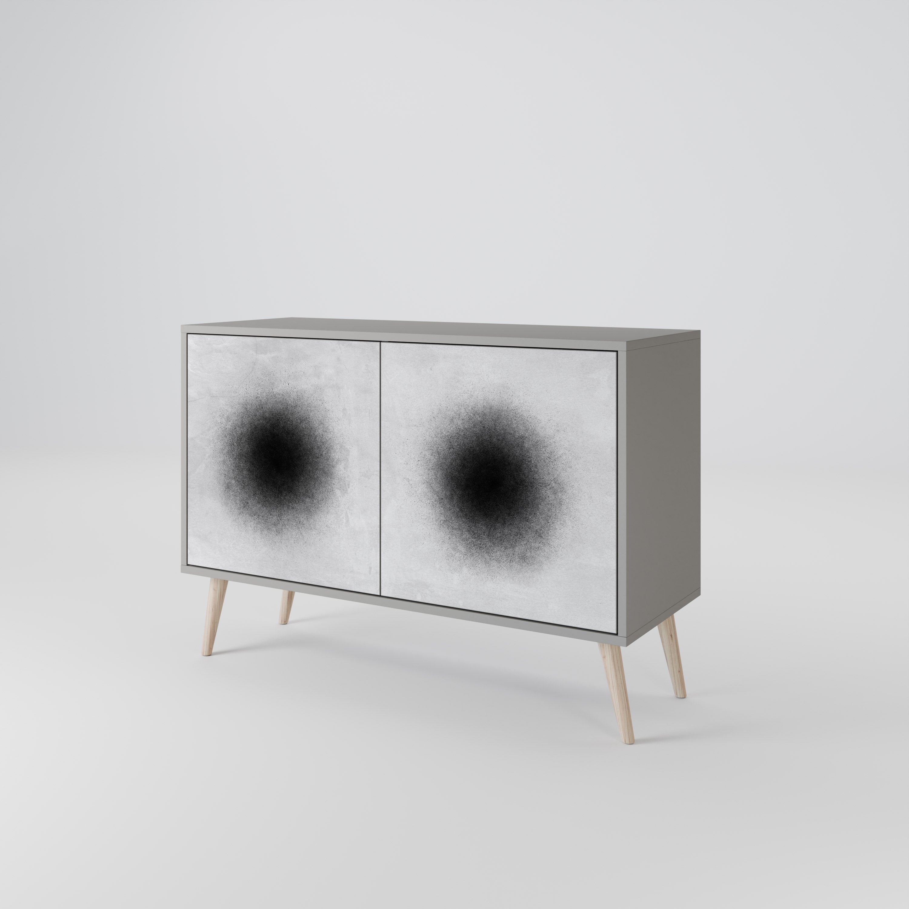 BLACK HOLE 2-Door Sideboard in Grey Finish