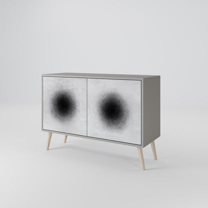 BLACK HOLE 2-Door Sideboard in Grey Finish