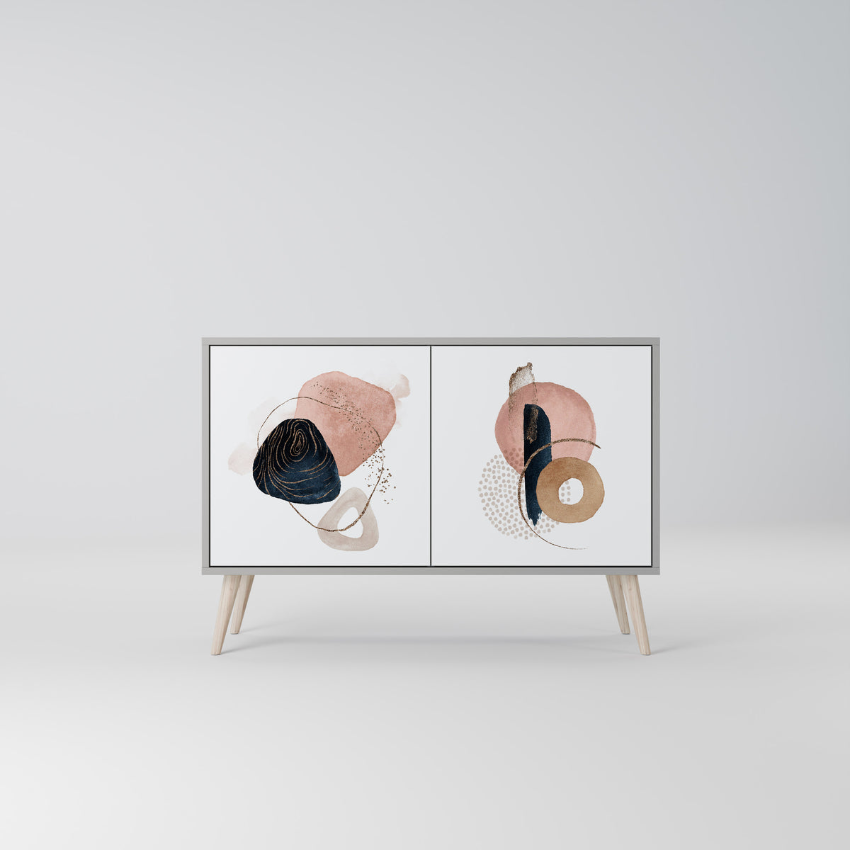 COLORFUL SHAPES Skänk med två dörrar