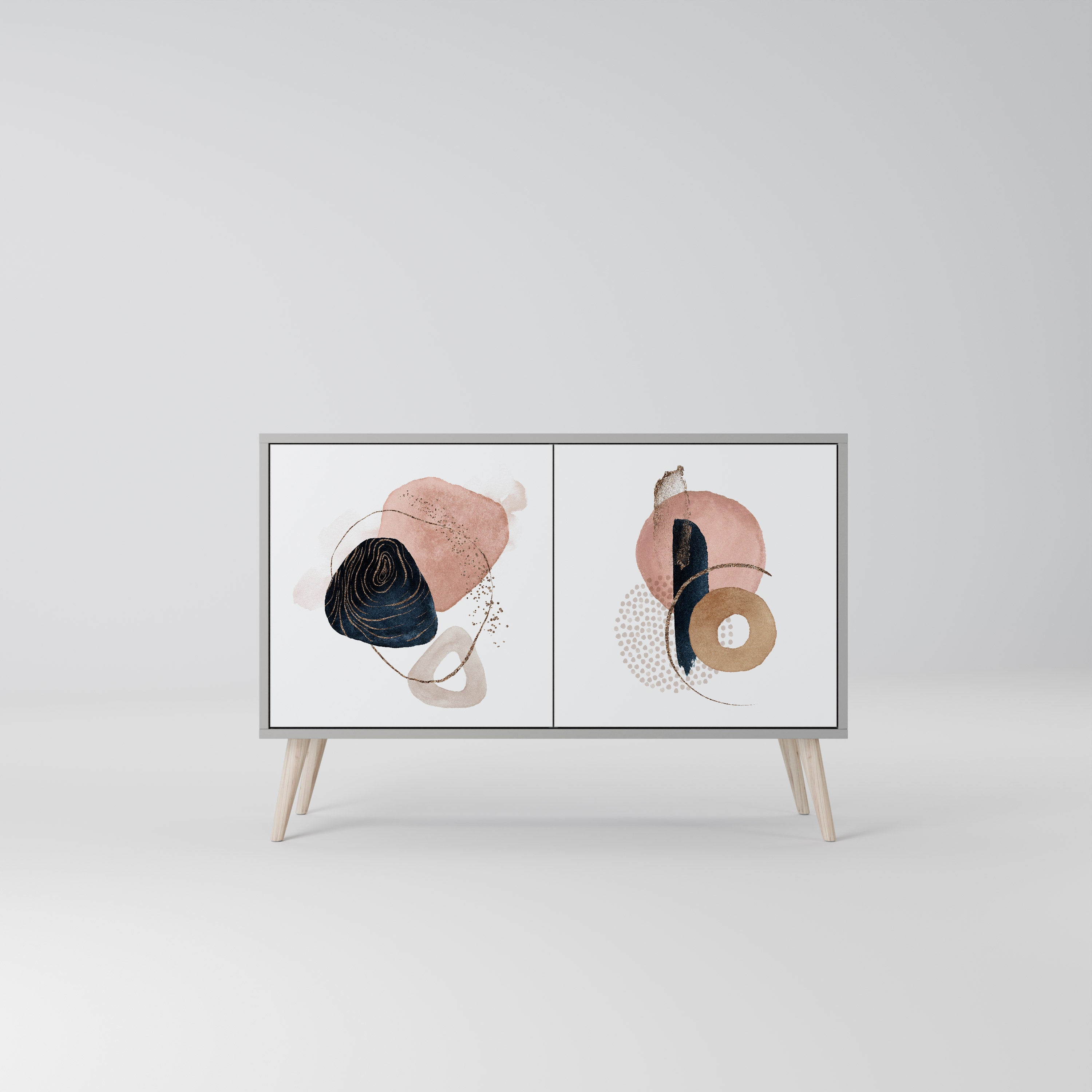 COLORFUL SHAPES 2-Door Sideboard in Grey Finish