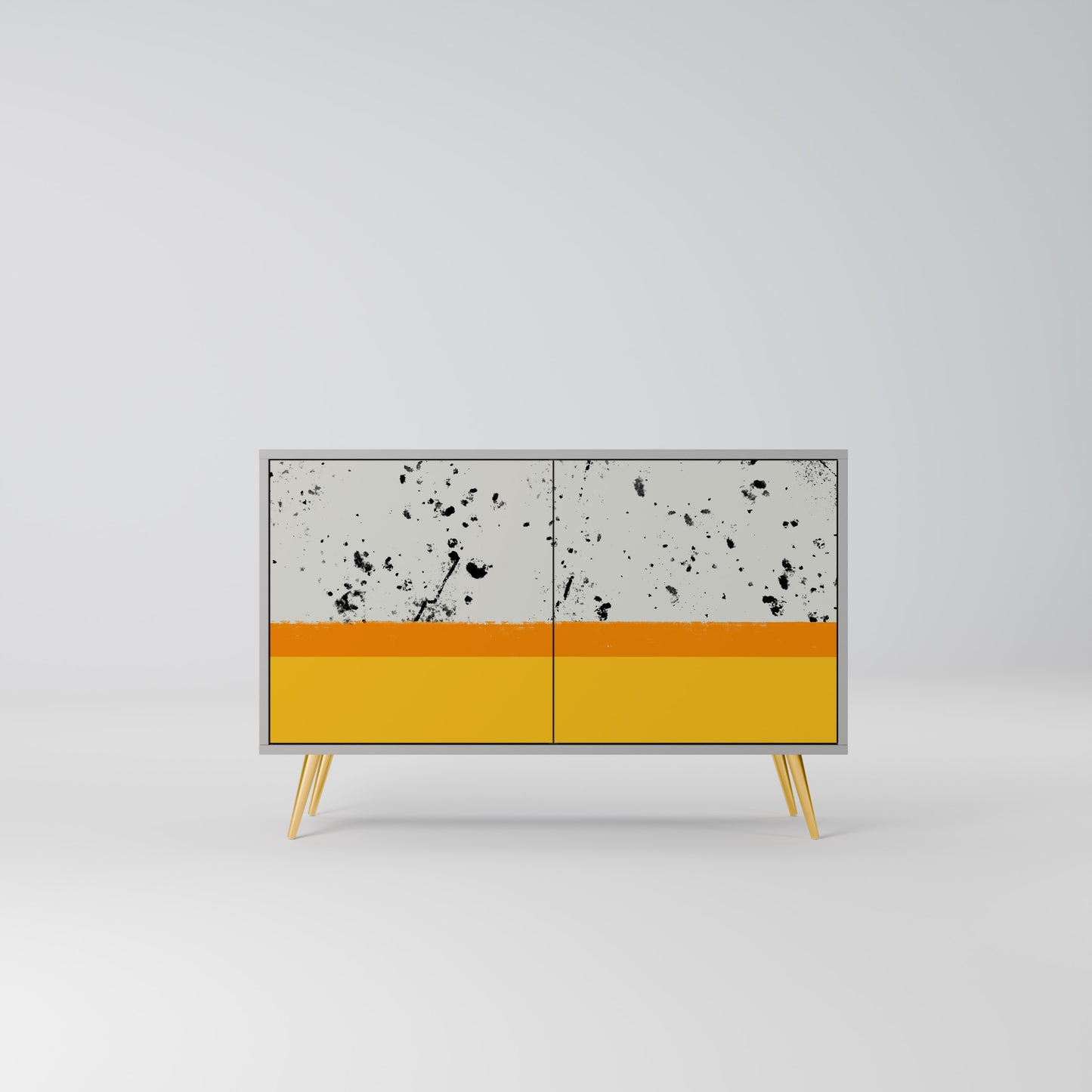 DYED BY ORANGE 2-Door Sideboard in Grey Finish