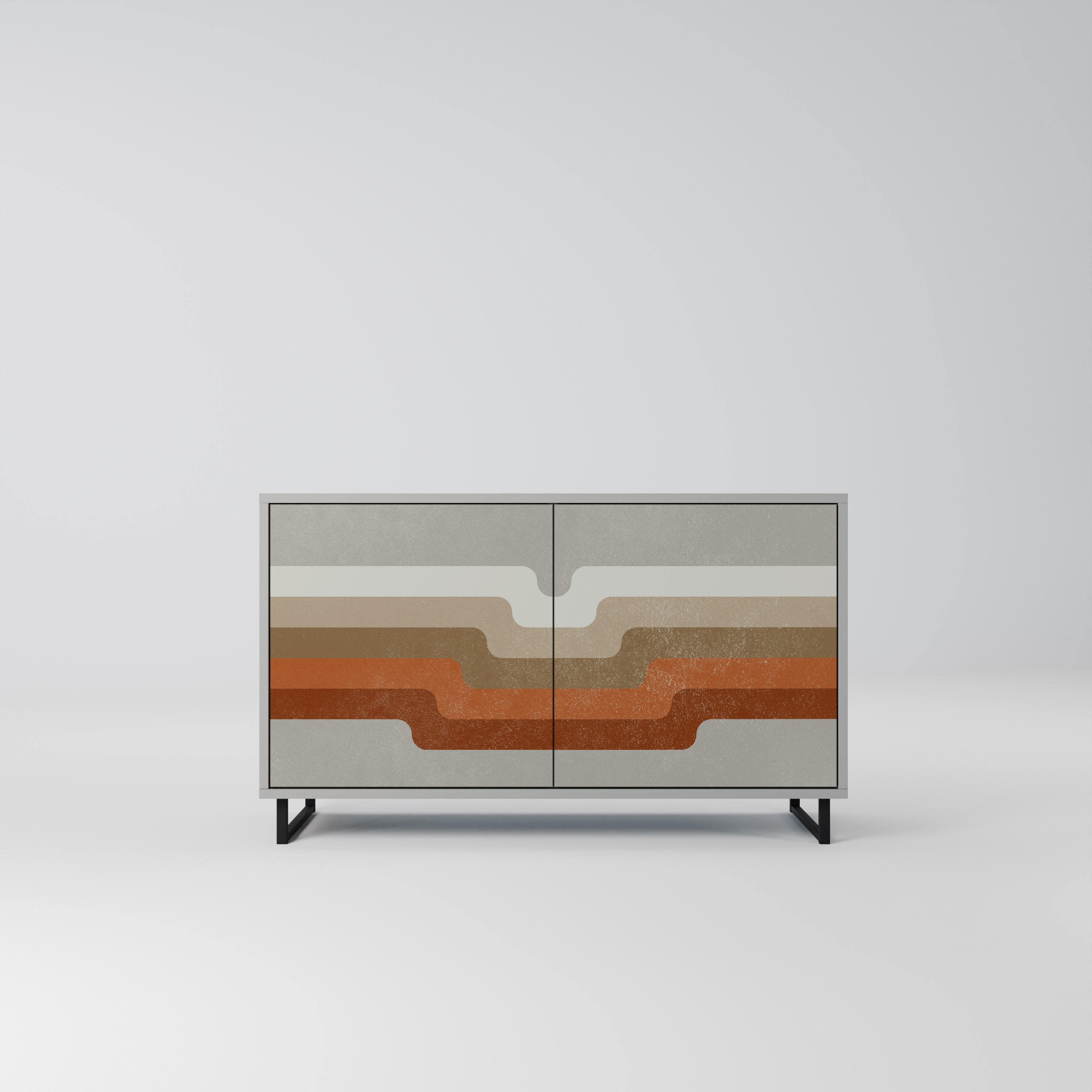 PECULIAR TRAIL 2-Door Sideboard in Grey Finish