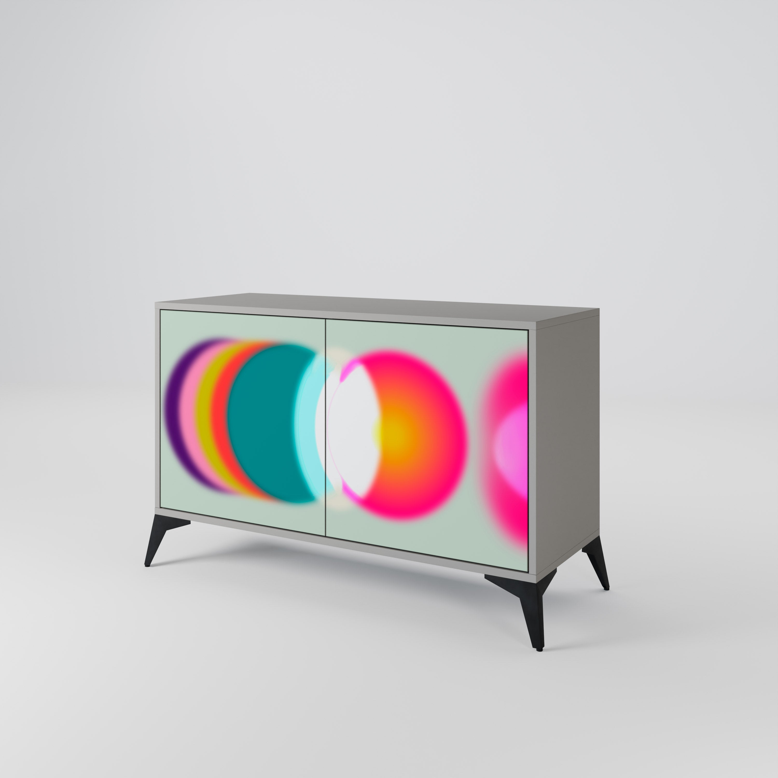 SYMPHONY OF COLORS 2-Door Sideboard in Grey Finish
