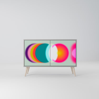 SYMPHONY OF COLOURS 2-dörrars skänk i grå finish