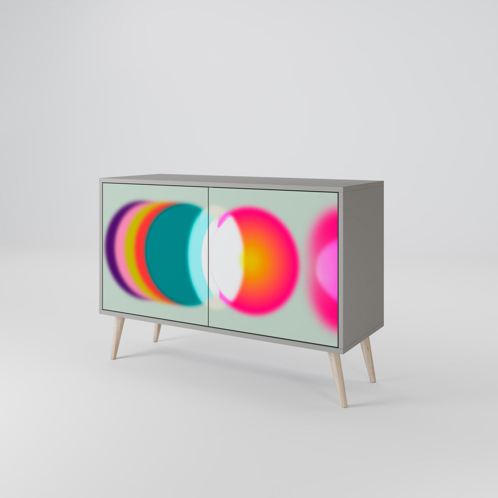 SYMPHONY OF COLOURS 2-dörrars skänk i grå finish