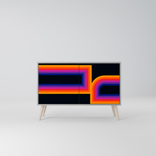 BLINDED BY THE LIGHTS 2-Door Sideboard in Grey Finish