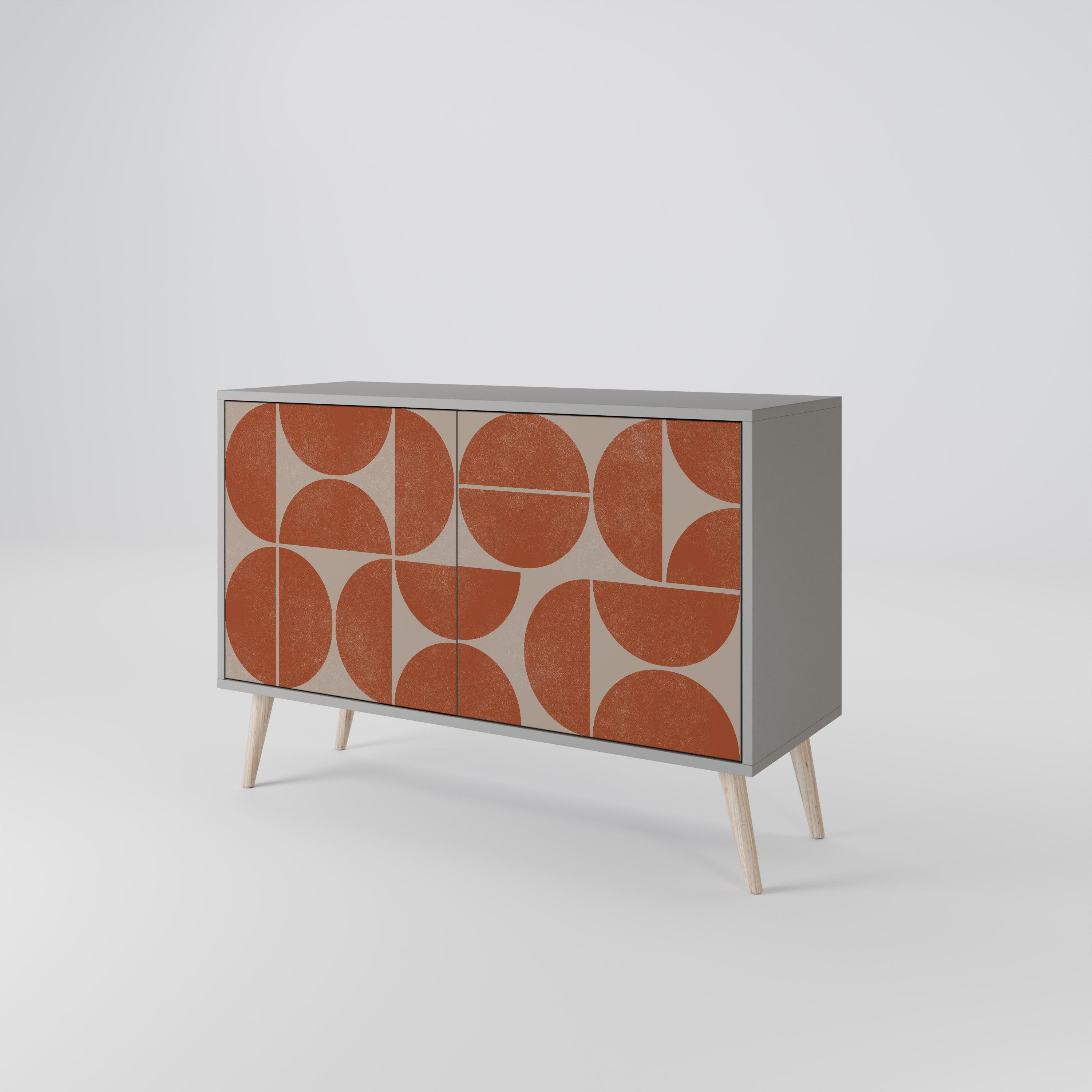 REPETITION COMPULSION 2-Door Sideboard in Grey Finish