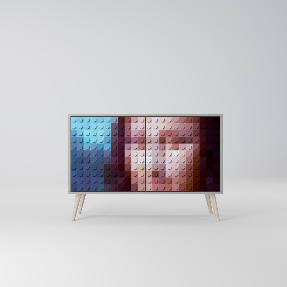 CONSTRUCTIVE ART Skänk med två dörrar