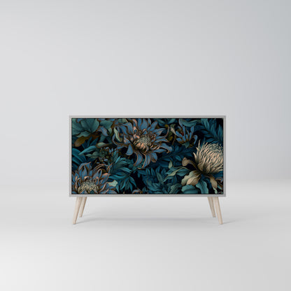 TWILIGHT BLOOM 2-dörrars skänk i grå finish