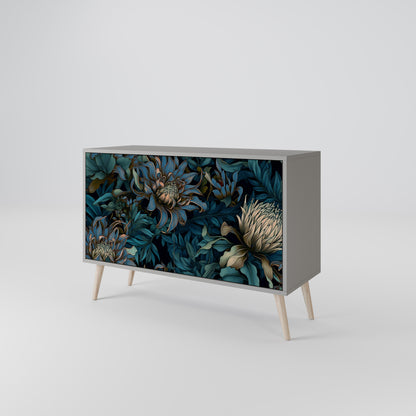 TWILIGHT BLOOM 2-dörrars skänk i grå finish