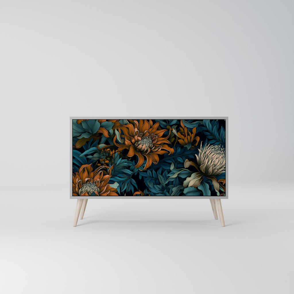 MORNING BLOOM 2-Door Sideboard in Grey Finish