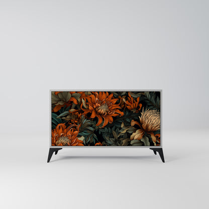 DAWN BLOOM 2-Door Sideboard in Grey Finish