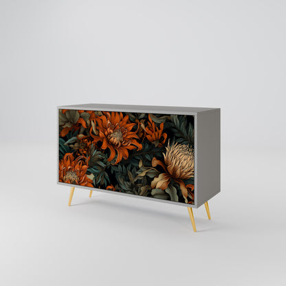DAWN BLOOM 2-Door Sideboard in Grey Finish