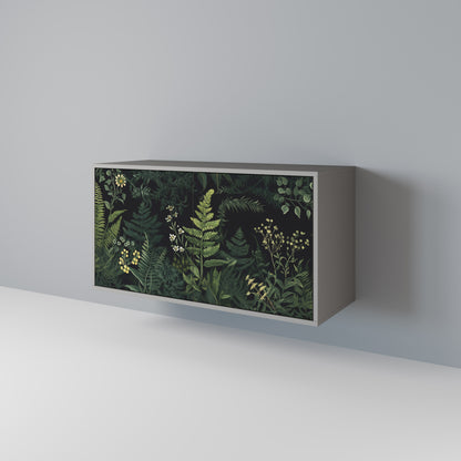 FERN FLOWERS 2-dörrars skänk i grå finish