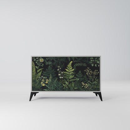 FERN FLOWERS 2-dörrars skänk i grå finish