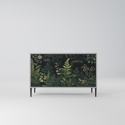 FERN FLOWERS 2-dörrars skänk i grå finish