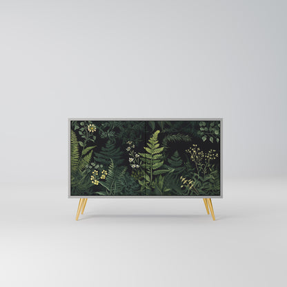 FERN FLOWERS 2-dörrars skänk i grå finish