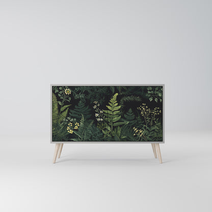 FERN FLOWERS 2-dörrars skänk i grå finish