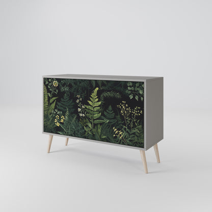 FERN FLOWERS 2-dörrars skänk i grå finish
