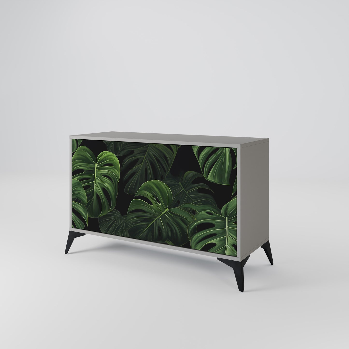 INFINITE MONSTERA 2-dörrars skänk i grå finish