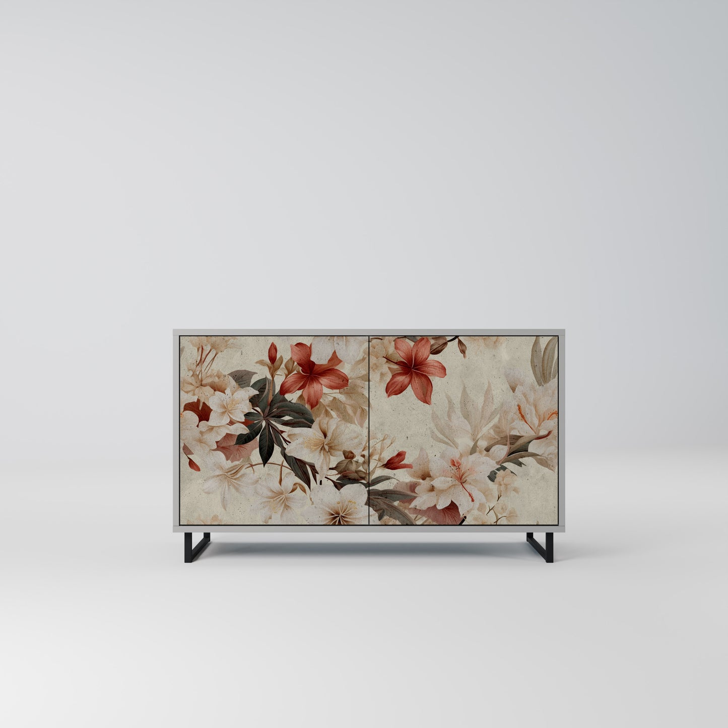 PETAL HARMONY 2-dörrars skänk i grå finish