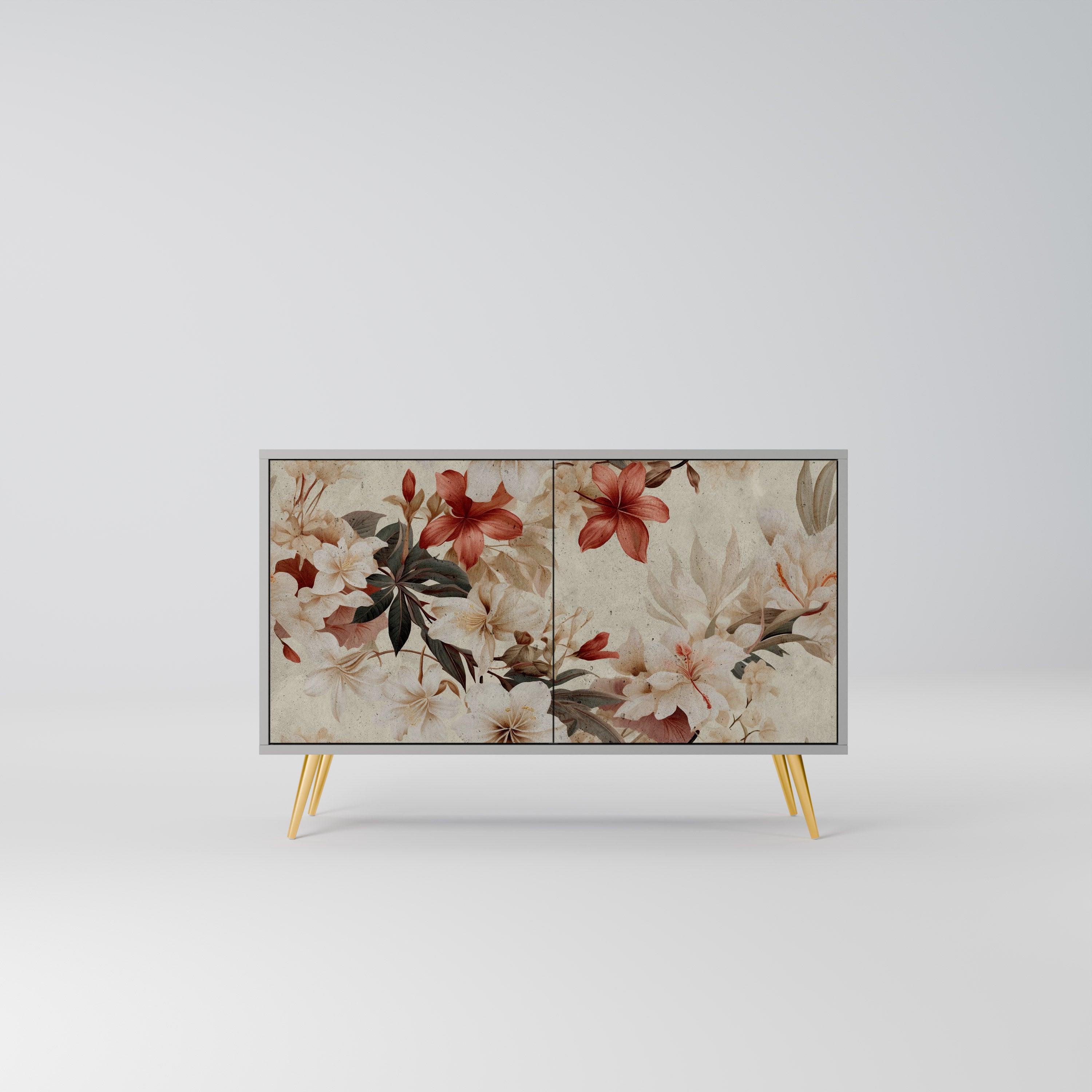 PETAL HARMONY 2-Door Sideboard in Grey Finish