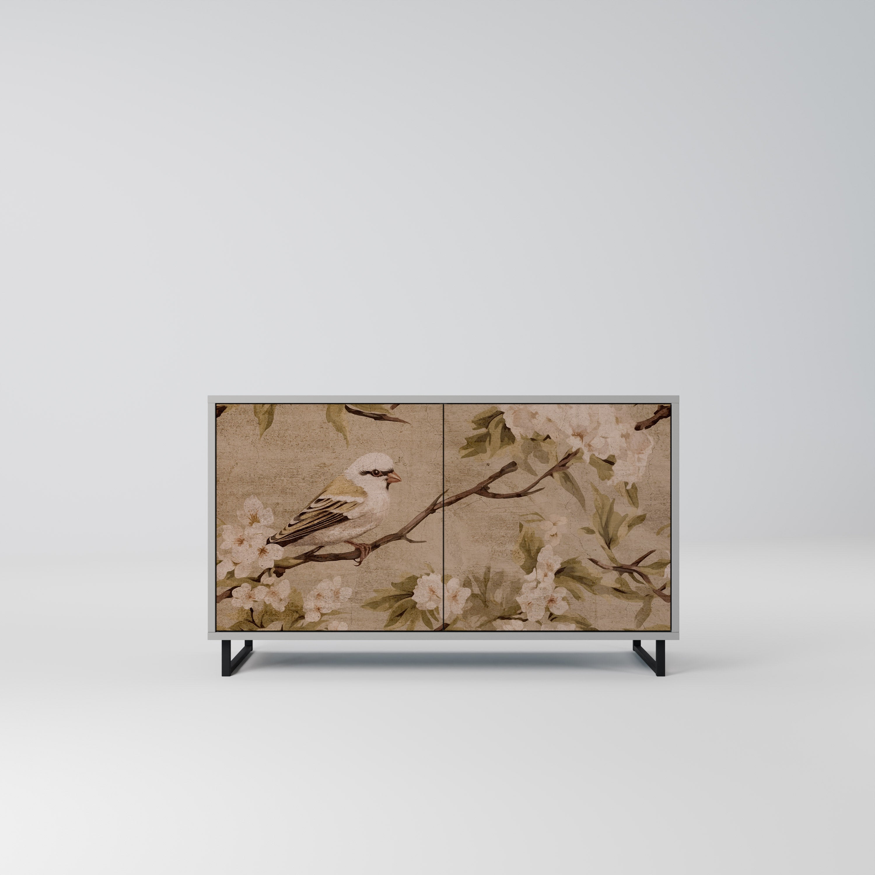 PETAL DISTINGUISH 2-Door Sideboard in Grey Finish