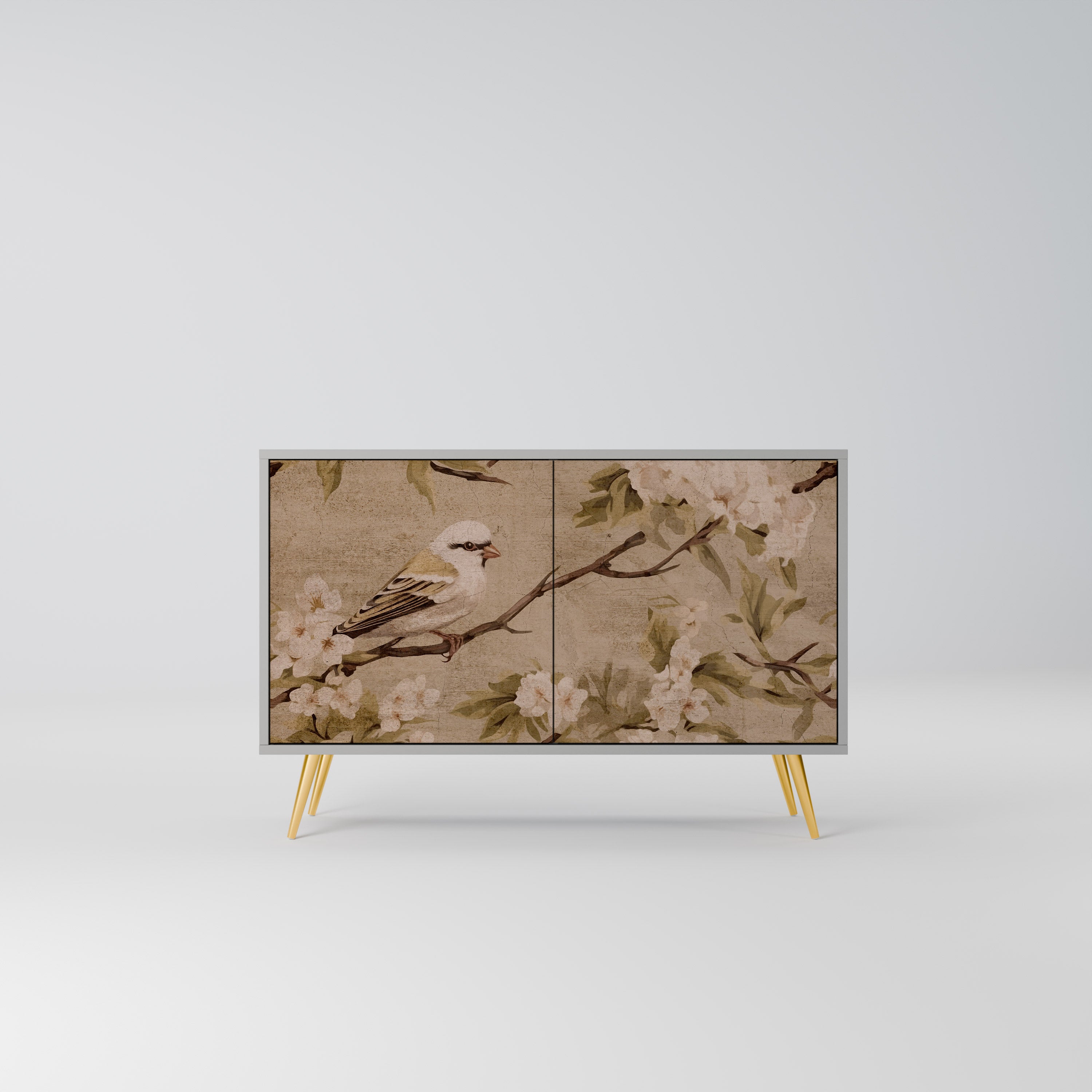 PETAL DISTINGUISH 2-Door Sideboard in Grey Finish
