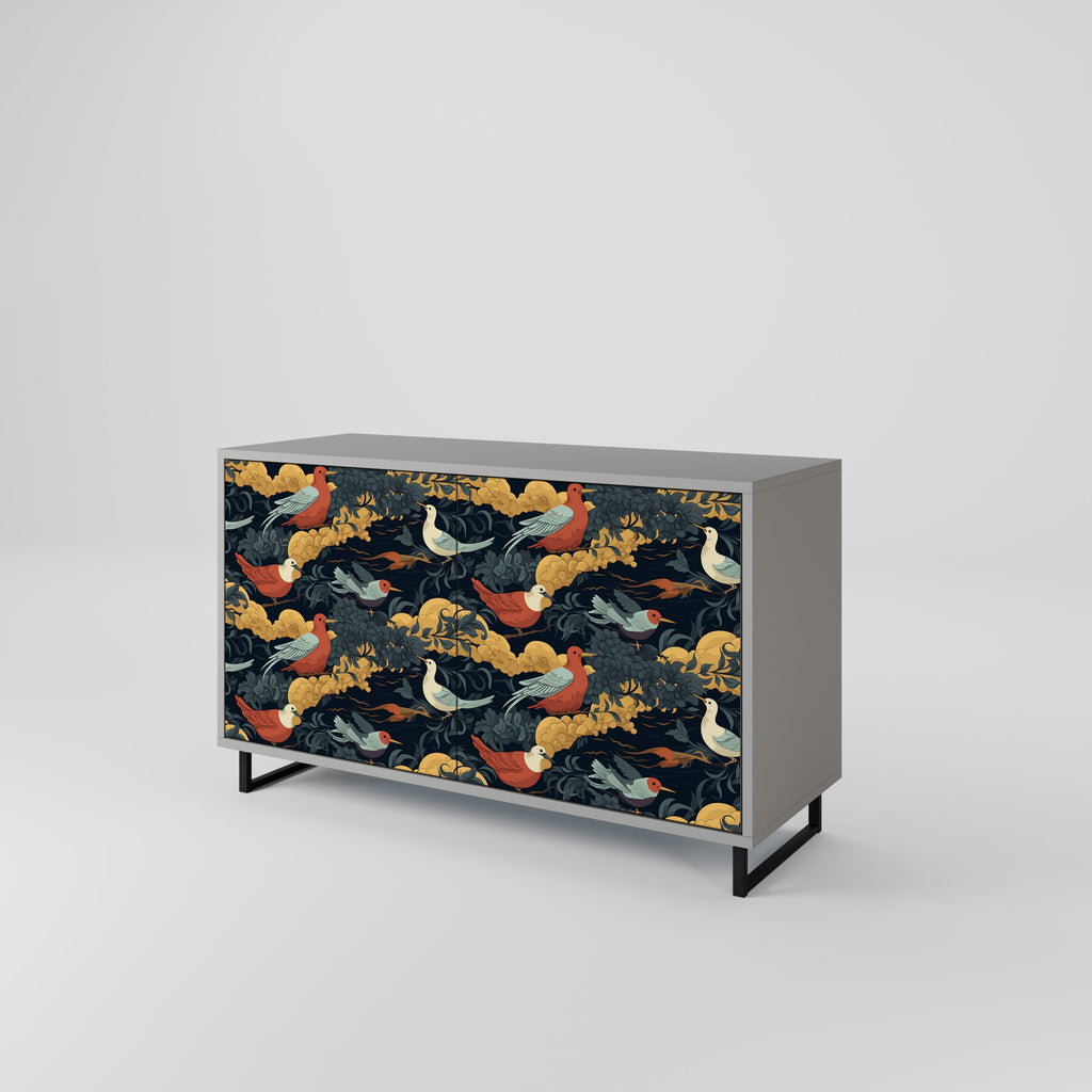 FOWLY DAZE 2-Door Sideboard in Grey Finish